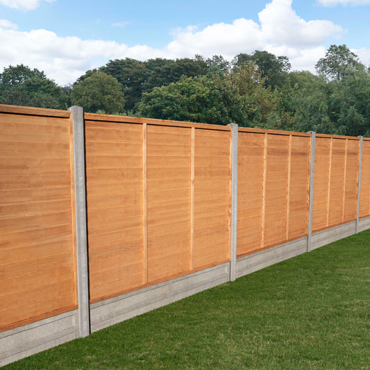Dip Treated Larchlap Heritage Overlap Panel - 1.83 x 1.5m (6 x 5ft approx)