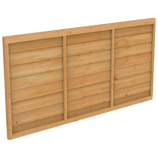 Dip Treated Larchlap Heritage Overlap Panel - 1.83 x 0.9m (6 x 3ft approx)