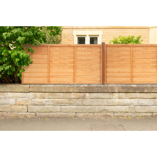 Dip Treated Larchlap Heritage Overlap Panel - 1.83 x 0.9m (6 x 3ft approx)