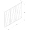 Dip Treated Larchlap Heritage Overlap Panel - 1.83 x 1.5m (6 x 5ft approx)