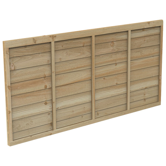 Pressure Treated Larchlap Signature Overlap Panel - 1.83 x 0.9m (6 x 3ft approx)
