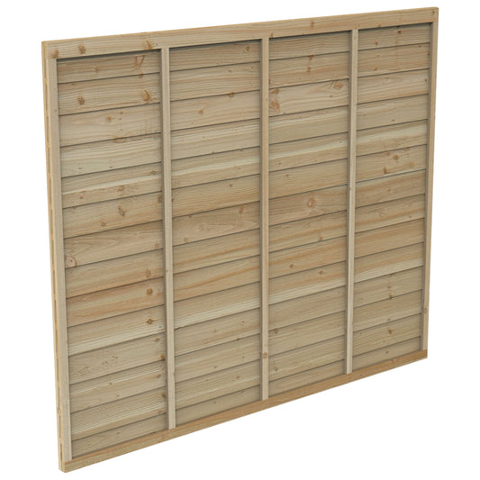 Pressure Treated Larchlap Signature Overlap Panel - 1.83 x 1.5m (6 x 5ft approx)
