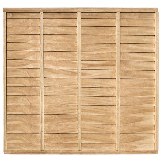 Pressure Treated Larchlap Signature Overlap Panel - 1.83 x 1.8m (6 x 6ft approx)
