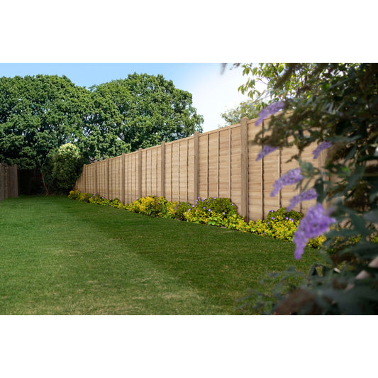 Pressure Treated Larchlap Signature Overlap Panel - 1.83 x 1.8m (6 x 6ft approx)