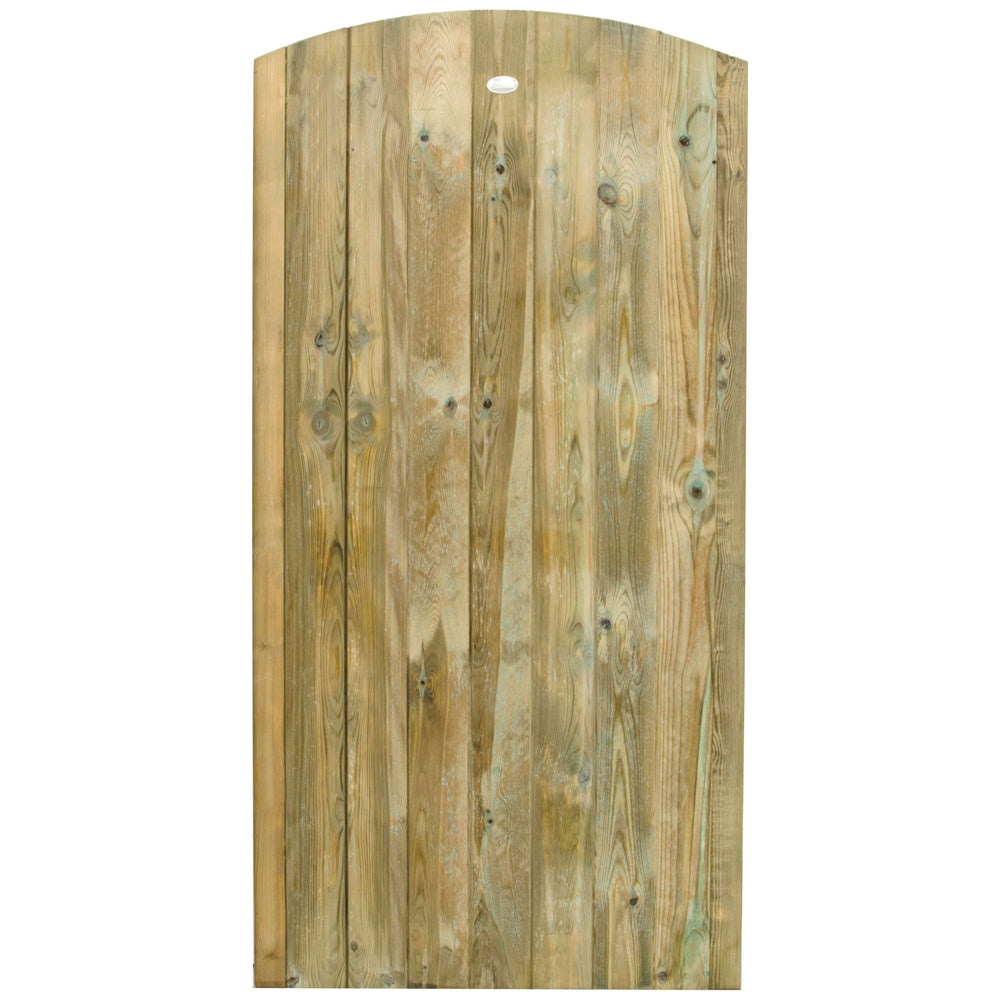 Forest Garden Pressure Treated Curved Top Timber Gate - 900 x 1800mm