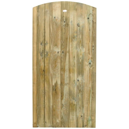 Forest Garden Pressure Treated Curved Top Timber Gate - 900 x 1800mm