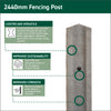 Slotted Intermediary Concrete Fence Post – 104 x 80 x 2440mm
