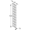 Forest Garden Fence Top Trellis Square Lattice - 1830 x 300mm