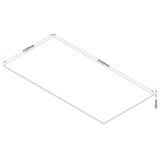 General Purpose MDF Sheet - 18 x 1220 x 2440mm