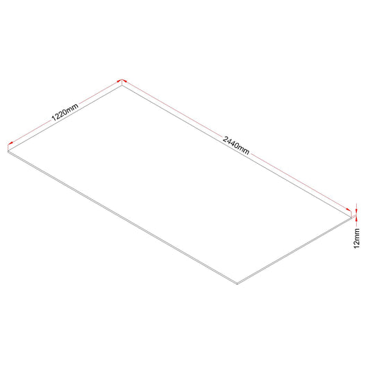 Non-Structural Hardwood Plywood Sheet - 12 x 1220 x 2440mm