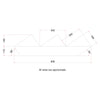 3 Tread Decking Stair Stringer - 45 x 250 x 906mm