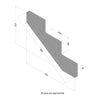 3 Tread Decking Stair Stringer - 45 x 250 x 906mm