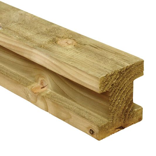 H Shaped Slotted Timber Fence Post - 90 x 90 x 2400mm