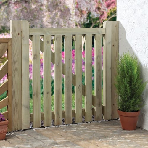 Palisade Open Slatted Timber Gate - 915 x 895mm